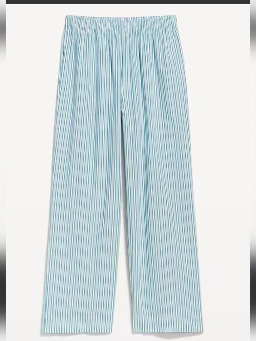 Old Navy Blue and White Striped Wide Leg Poplin Pants